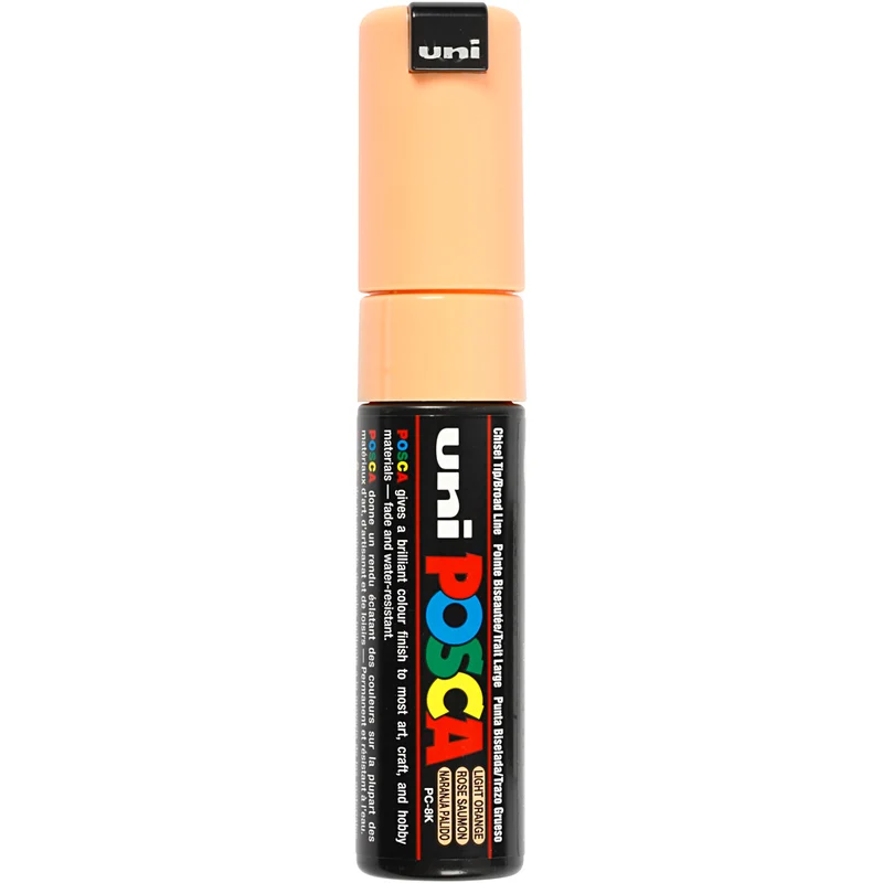 Posca Marker , Nr. PC-8K, Strichstärke 8 mm, breit, Blassorange, 1 Stk [HOB-278030]