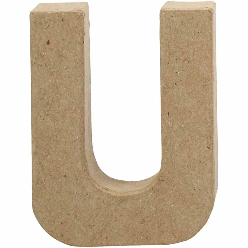 Buchstabe, U, H 10 cm, B 8 cm, Dicke 1,7 cm, 1 Stk [HOB-26659]