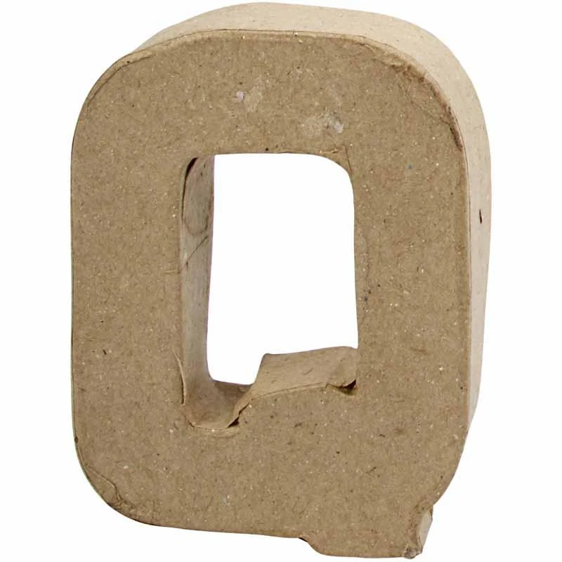 Buchstabe, Q, H 10 cm, B 7,8 cm, Dicke 1,7 cm, 1 Stk [HOB-26655]