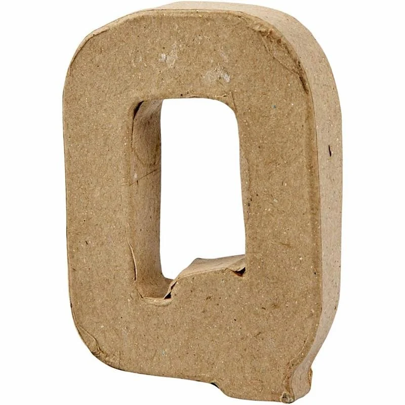 Buchstabe, Q, H 10 cm, B 7,8 cm, Dicke 1,7 cm, 1 Stk [HOB-26655]