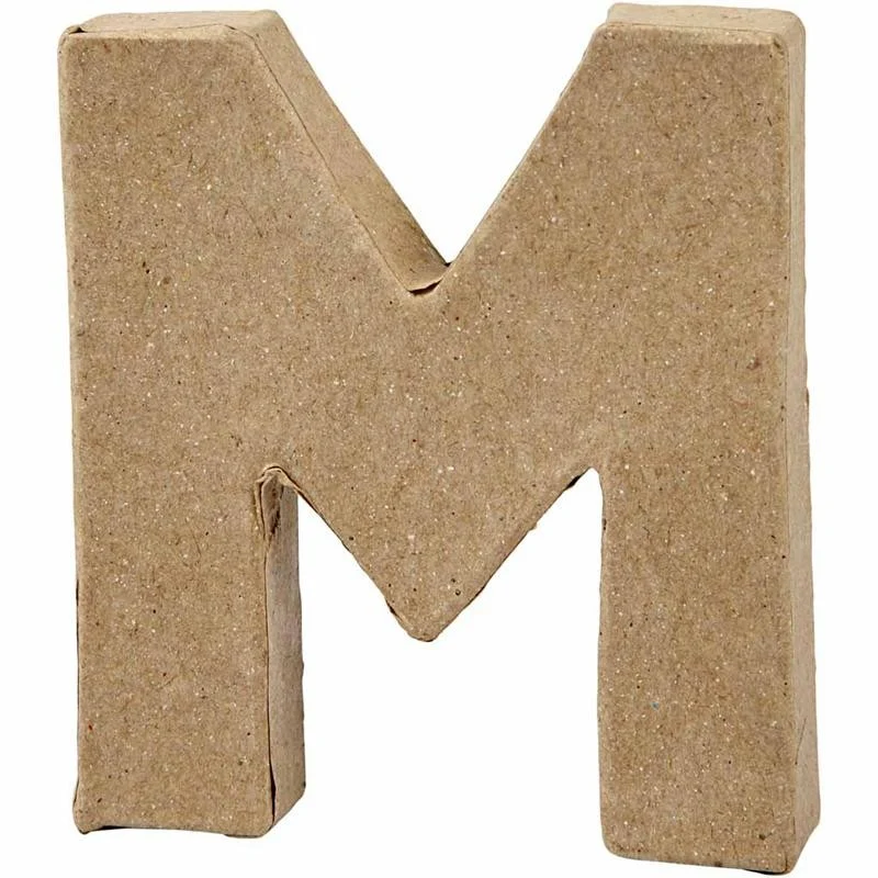 Buchstabe, M, H 10 cm, B 9 cm, Dicke 1,7 cm, 1 Stk [HOB-26651]