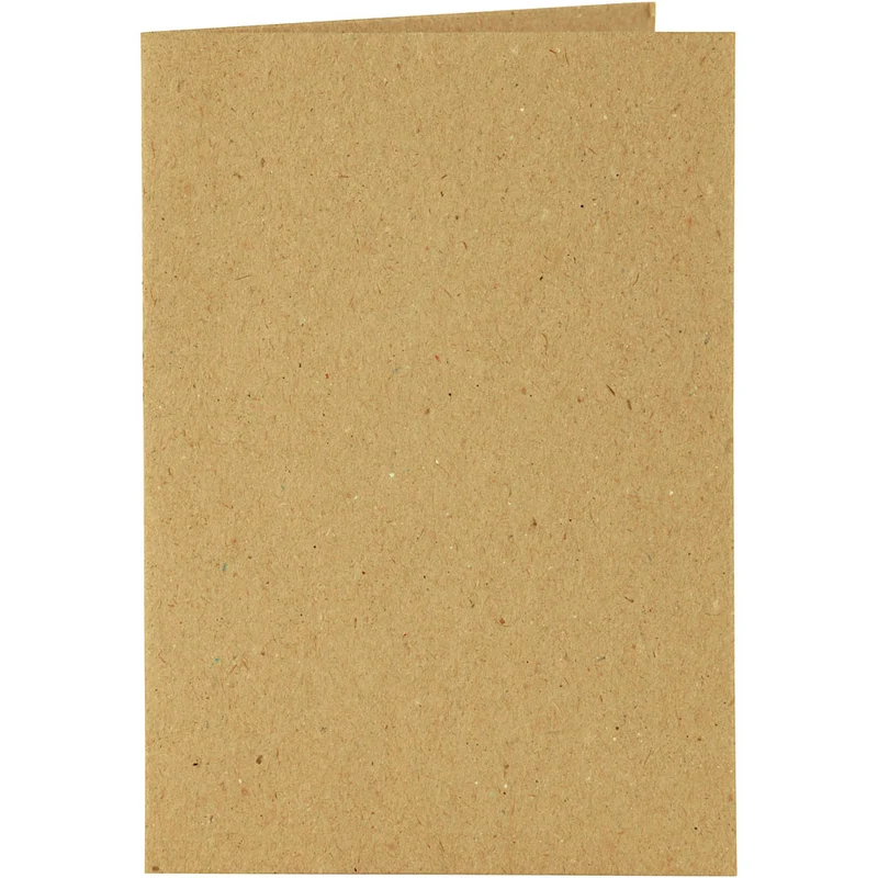 Karten & Kuverts, Kartengröße 10,5x15 cm, Umschlaggröße 11,5x16,5 cm, 110+230 g, Natur, 6 Set/ 1 Pck [HOB-23021]