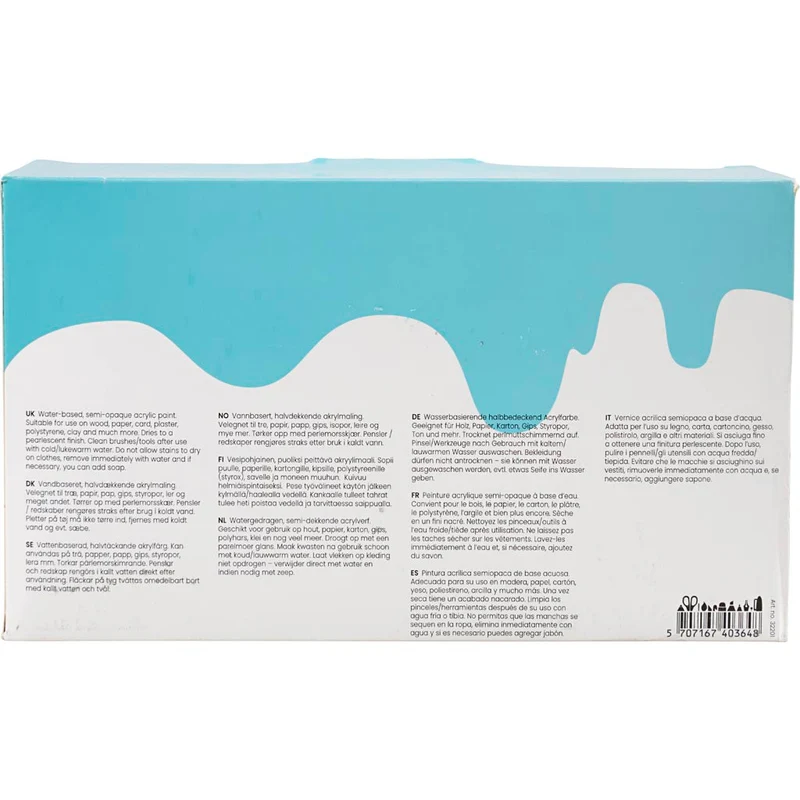 Acrylfarbe metallic, Metallic, Sortierte Farben, 10x120 ml/ 1 Pck [HOB-32201]