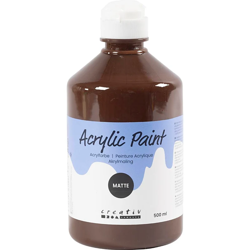 Acrylfarbe Matt, Braun, 500 ml/ 1 Fl. [HOB-32130]