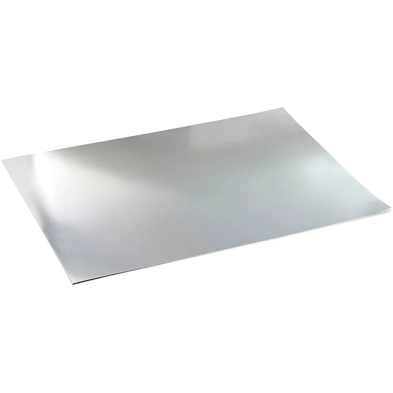 Metallic-Folienkarton, A2, Blatt 420x594 mm, 280 g, Silber, 10 Bl./ 1 Pck [HOB-220860]