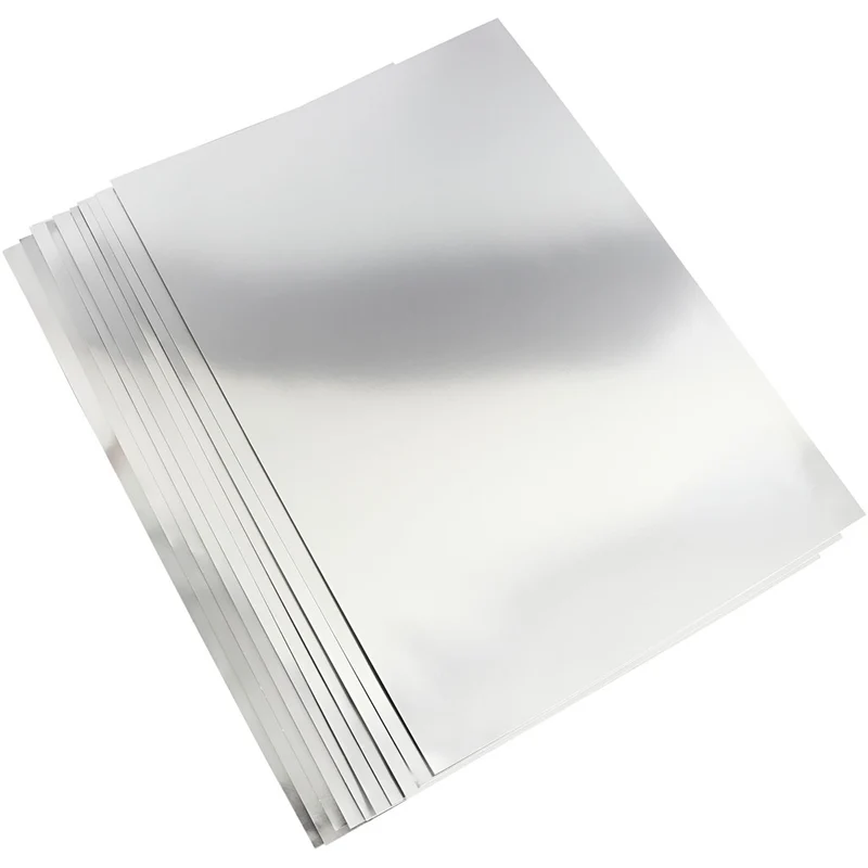 Metallic-Folienkarton, A2, Blatt 420x594 mm, 280 g, Silber, 10 Bl./ 1 Pck [HOB-220860]