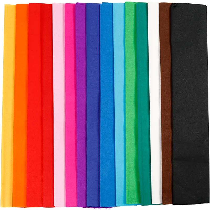 Krepppapier, L 2,5 M, B 50 cm, 22 g, Sortierte Farben, 15 Lage/ 1 Pck [HOB-209020]