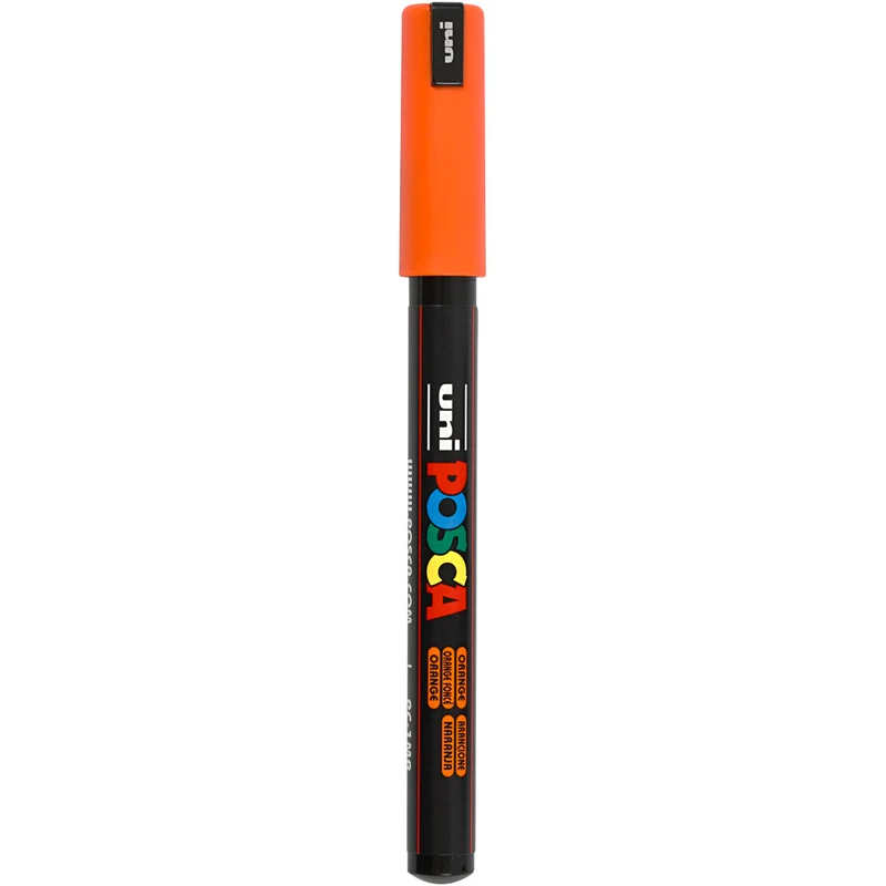 Posca Marker , Nr. PC-1MR, Strichstärke 0,7 mm, extrafein, Orange, 1 Stk [HOB-272054]
