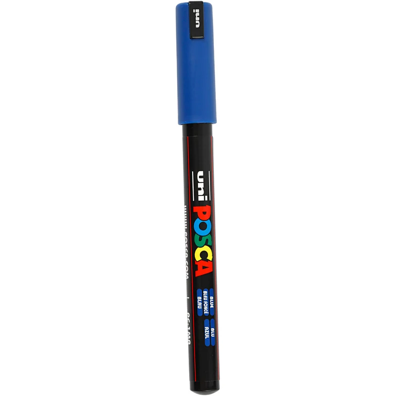 Posca Marker , Nr. PC-1MR, Strichstärke 0,7 mm, extrafein, Blau, 1 Stk [HOB-272041]