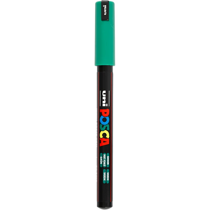 Posca Marker , Nr. PC-1MR, Strichstärke 0,7 mm, extrafein, Grün, 1 Stk [HOB-272036]