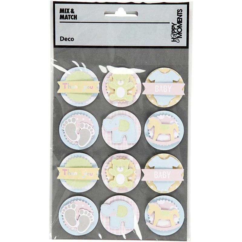 3D-Sticker Baby, Baby, D 35 mm, Dicke 5 mm, 1 Bl. [HOB-27693]