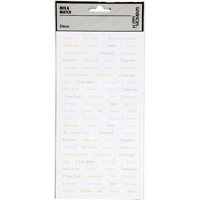 Sticker, Baby, Blatt 12x23 cm, 2x84 Stk/ 1 Pck [HOB-27691]
