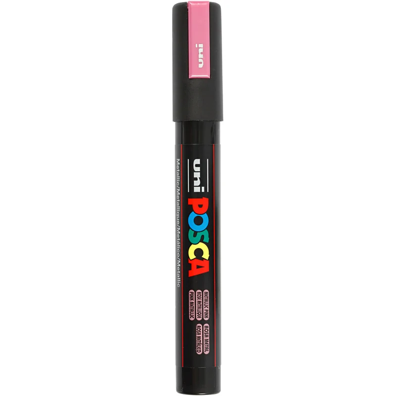 Posca Marker , Nr. PC-5M, Strichstärke 2,5 mm, Medium, Rosa metallic, 1 Stk [HOB-276850]