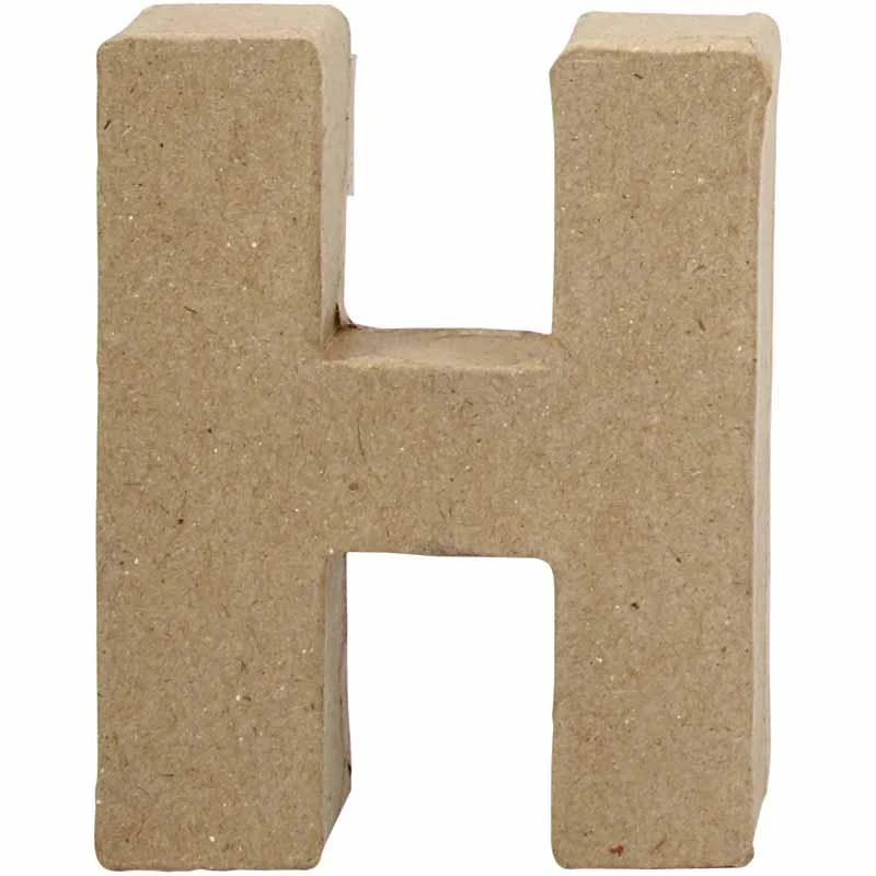 Buchstabe, H, H 10 cm, B 7,6 cm, Dicke 1,7 cm, 1 Stk [HOB-26646]