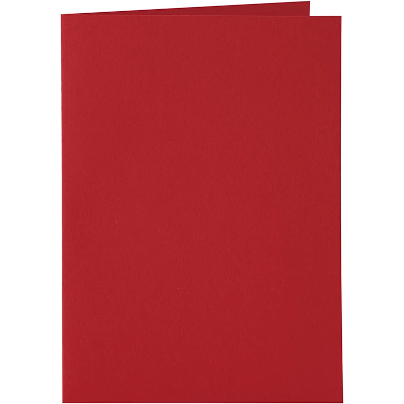 Karten & Kuverts, Kartengröße 10,5x15 cm, Umschlaggröße 11,5x16,5 cm, 110+230 g, Rot, 6 Set/ 1 Pck [HOB-23019]