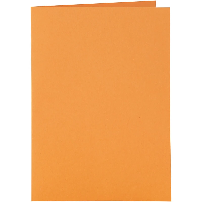 Karten & Kuverts, Kartengröße 10,5x15 cm, Umschlaggröße 11,5x16,5 cm, 110+220 g, Orange, 6 Set/ 1 Pck [HOB-23018]