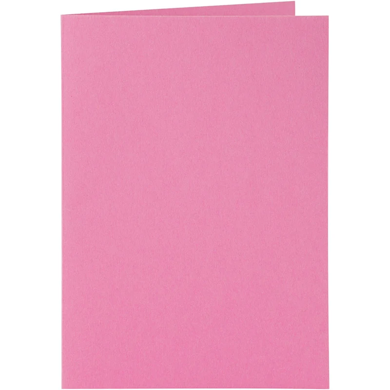Karten & Kuverts, Kartengröße 10,5x15 cm, Umschlaggröße 11,5x16,5 cm, 110+220 g, Pink, 6 Set/ 1 Pck [HOB-23017]