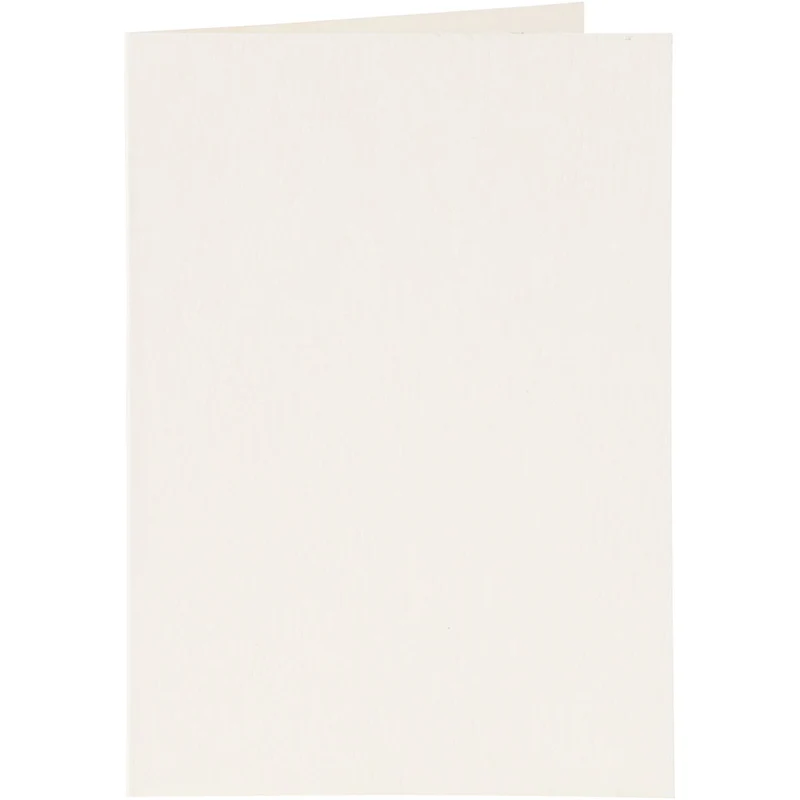 Karten & Kuverts, Kartengröße 10,5x15 cm, Umschlaggröße 11,5x16,5 cm, 110+230 g, Naturweiß, 6 Set/ 1 Pck [HOB-23011]