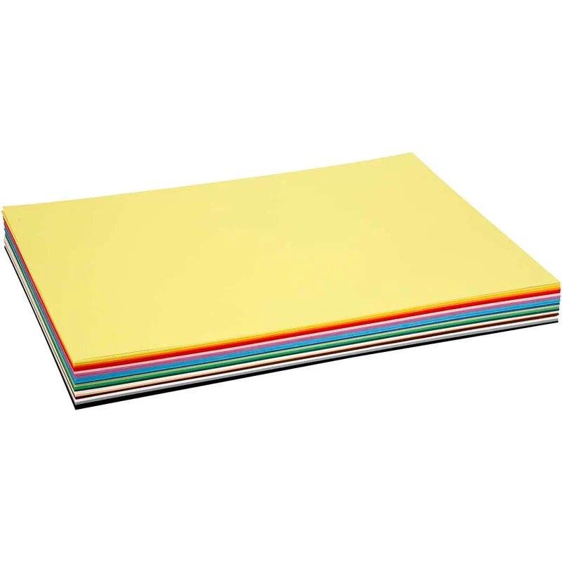Bastelkarton, farbig, A2, Blatt 420x594 mm, 180 g, Sortierte Farben, 300 Bl. sort./ 1 Pck [HOB-21422]
