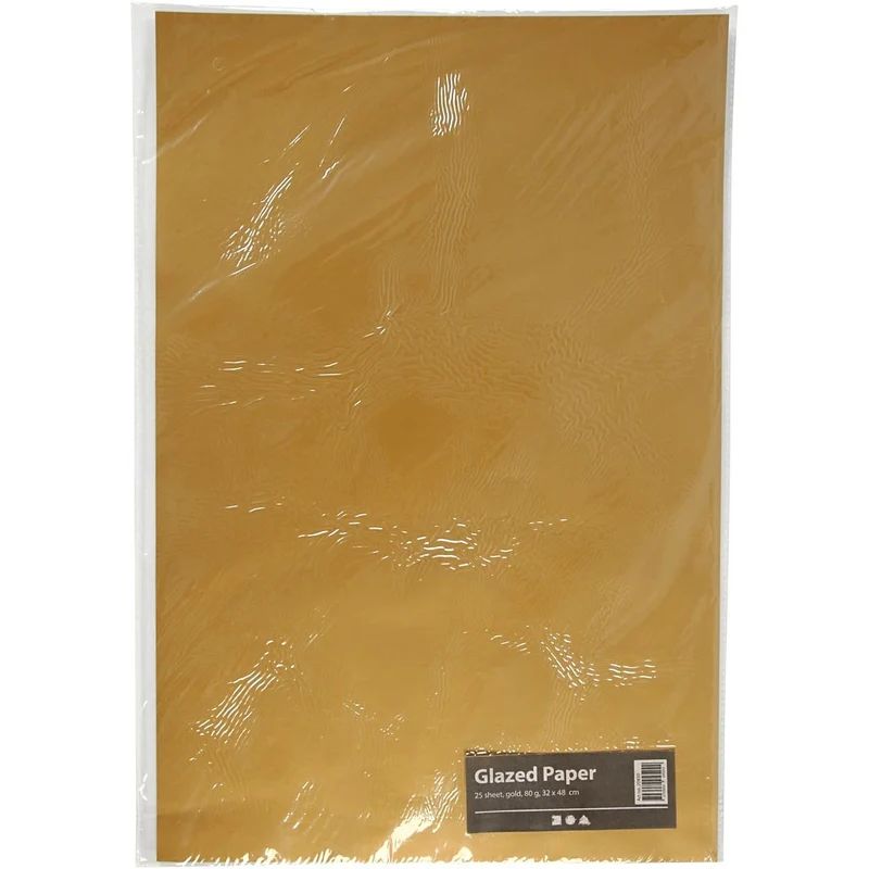 Glanzpapier, Blatt 32x48 cm, 80 g, Gold, 25 Bl./ 1 Pck [HOB-20850]