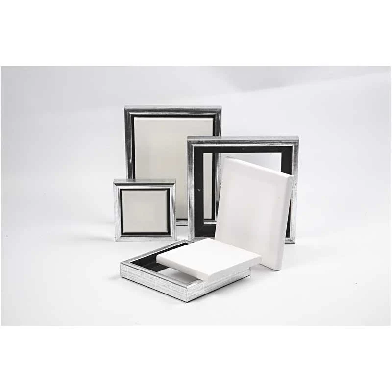 Leinwand mit Holzrahmen, Größe 10x10 cm, 360 g, Weiß, 6 Stk/ 1 Pck [HOB-25750]