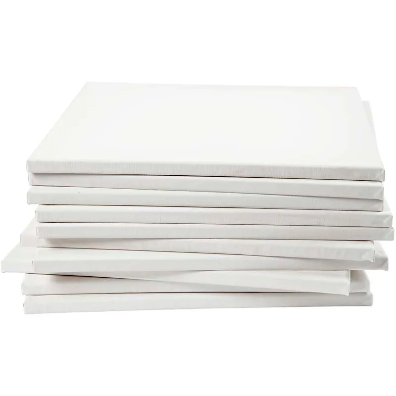 Leinwand, T 1,6 cm, Größe 40x40 cm, 280 g, Weiß, 40 Stk/ 1 Pck [HOB-25749]
