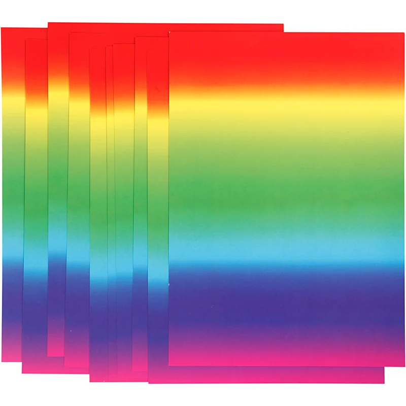 Regenbogen-Papier, A4, Blatt 210x297 mm, 180 g, 10 Bl./ 1 Pck [HOB-229830]