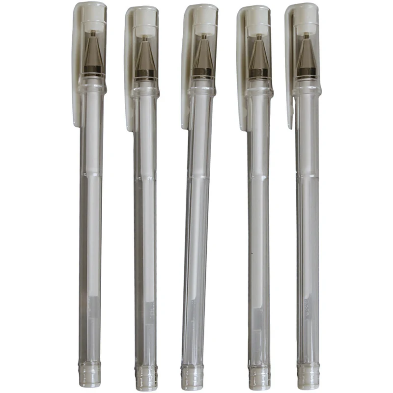 Gelschreiber, Strichstärke 0,8 mm, Weiß, 6 Stk/ 1 Pck [HOB-25111]