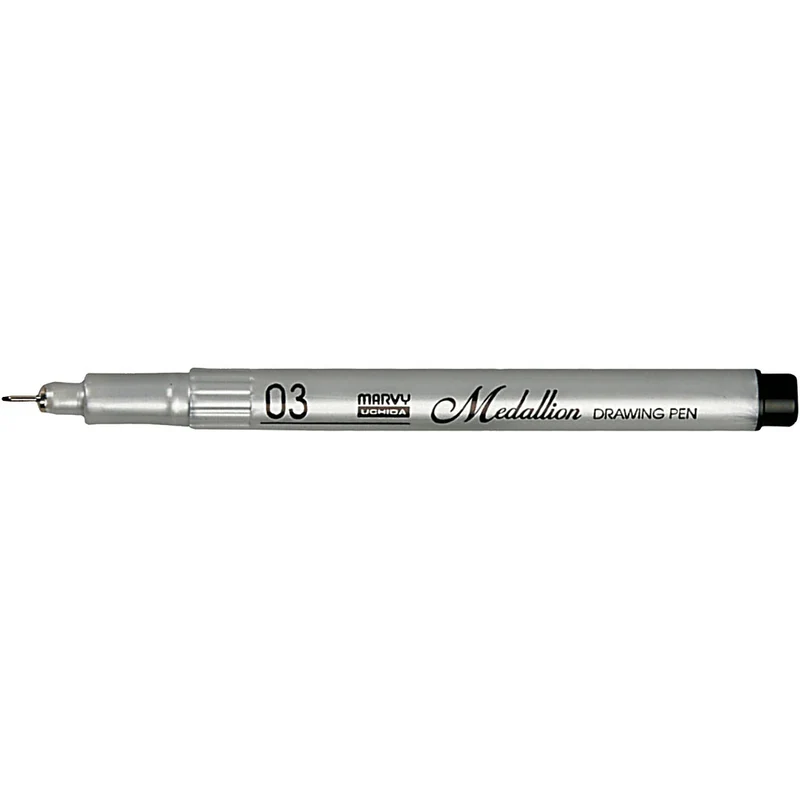 Tusche-Zeichenstift, Strichstärke 0,3 mm, Schwarz, 1 Stk [HOB-25052]