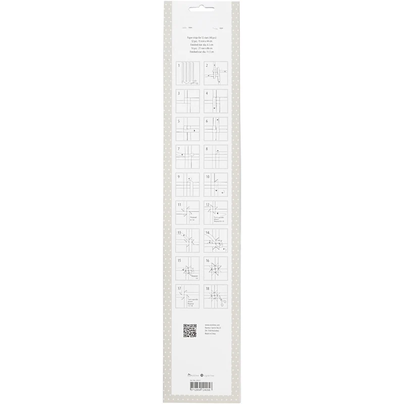 Papierstreifen für Fröbelsterne, L 44+78 cm, D 6,5+11,5 cm, B 15+25 mm, Gold, Weiß, 48 Streifen/ 1 Pck [HOB-24357]