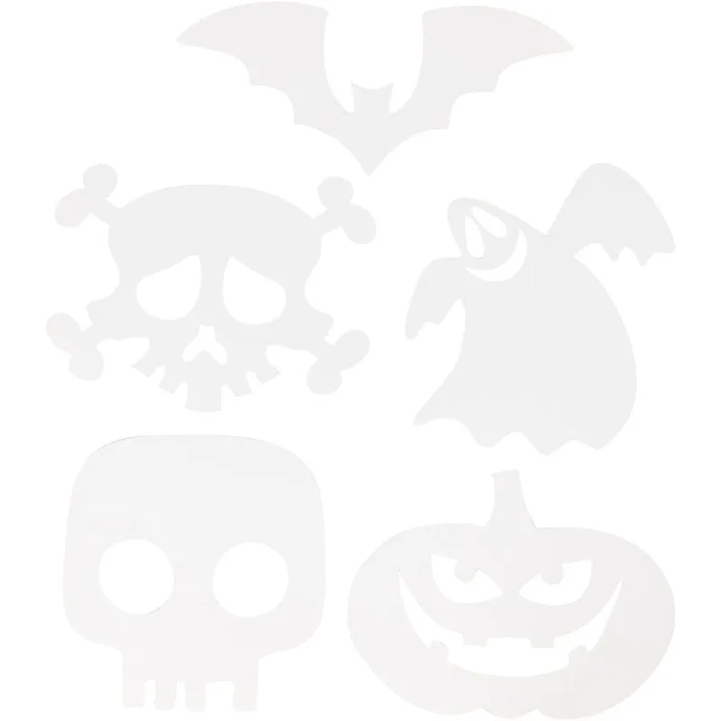 Halloween-Stanzformen, Größe 25x17 cm, 230 g, Weiß, 16 Stk/ 1 Pck [HOB-234610]