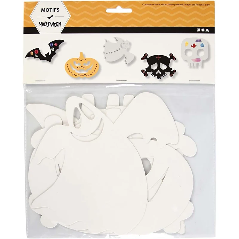Halloween-Stanzformen, Größe 25x17 cm, 230 g, Weiß, 16 Stk/ 1 Pck [HOB-234610]