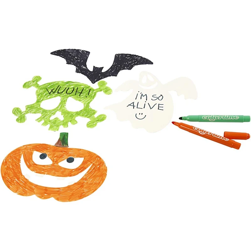 Halloween-Stanzformen, Größe 25x17 cm, 230 g, Weiß, 16 Stk/ 1 Pck [HOB-234610]
