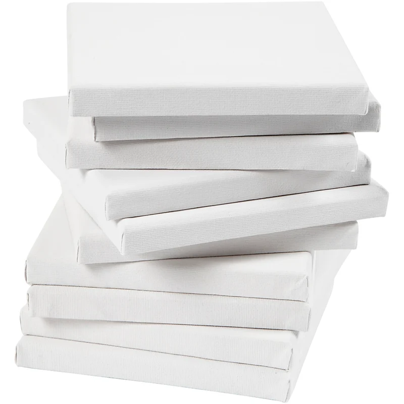Leinwand, T 1,6 cm, Größe 20x20 cm, 280 g, Weiß, 80 Stk/ 1 Pck [HOB-25745]