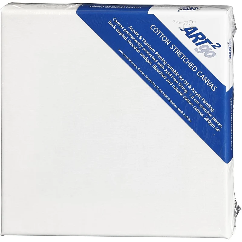 Leinwand, T 1,6 cm, Größe 20x20 cm, 280 g, Weiß, 80 Stk/ 1 Pck [HOB-25745]