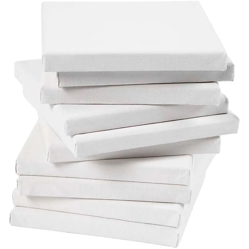 Leinwand, T 1,6 cm, Größe 15x15 cm, 280 g, Weiß, 80 Stk/ 1 Pck [HOB-25744]