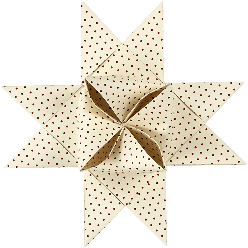 Papierstreifen für Fröbelsterne, L 100 cm, D 18 cm, B 40 mm, Rot, Weiß, 40 Streifen/ 1 Pck [HOB-22548]