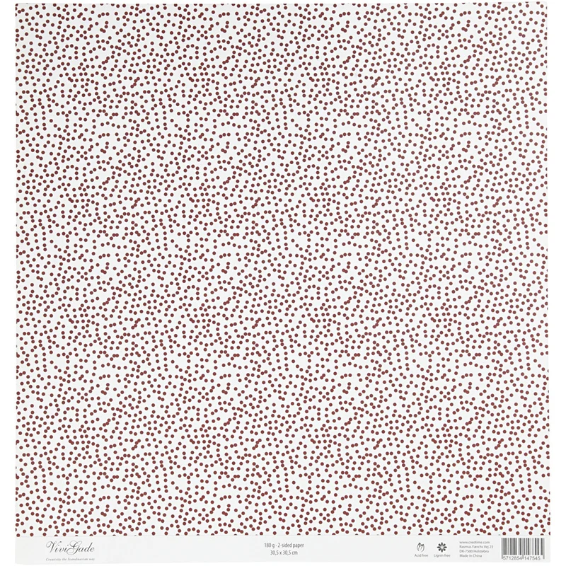 Design-Papier, Eiskristalle / Punkte, Blatt 30,5x30,5 cm, 180 g, 5 Bl./ 1 Pck [HOB-22522]
