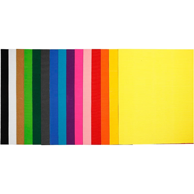 Wellkarton, Blatt 50x70 cm, 80 g, Sortierte Farben, 15 Bl./ 1 Pck [HOB-21926]