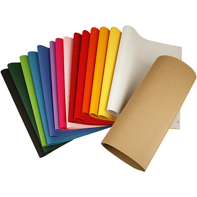 Wellkarton, Blatt 50x70 cm, 80 g, Sortierte Farben, 15 Bl./ 1 Pck [HOB-21926]