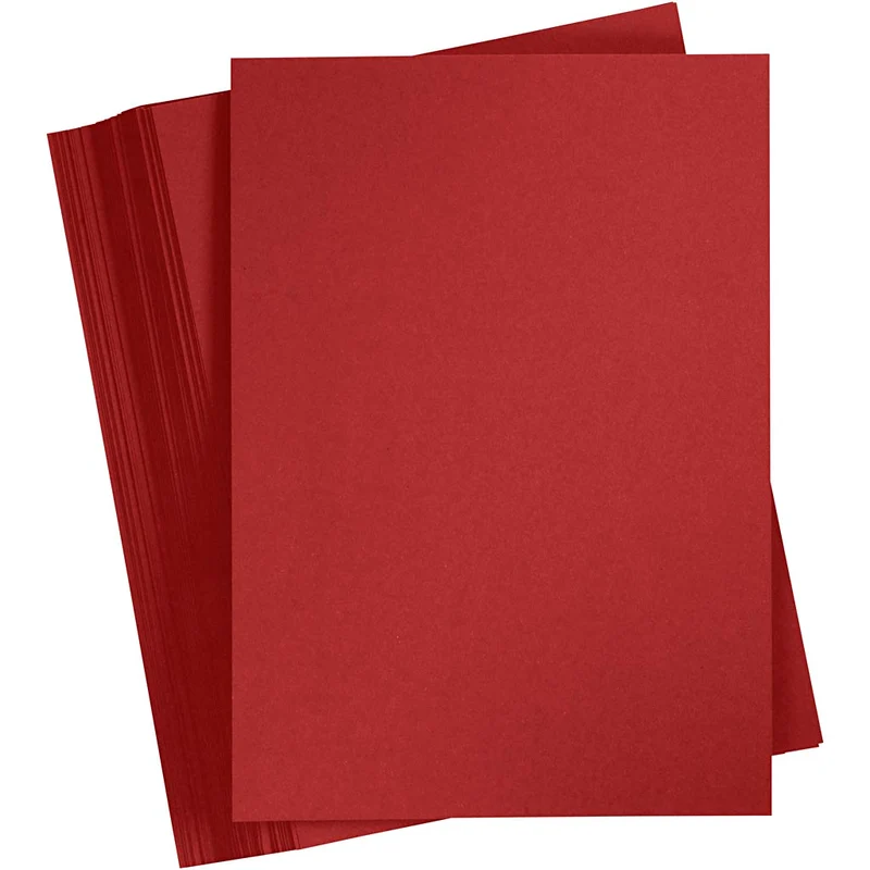 Karton, farbig, A4, Blatt 210x297 mm, 180 g, Dunkelrot, 100 Bl./ 1 Pck [HOB-21729]