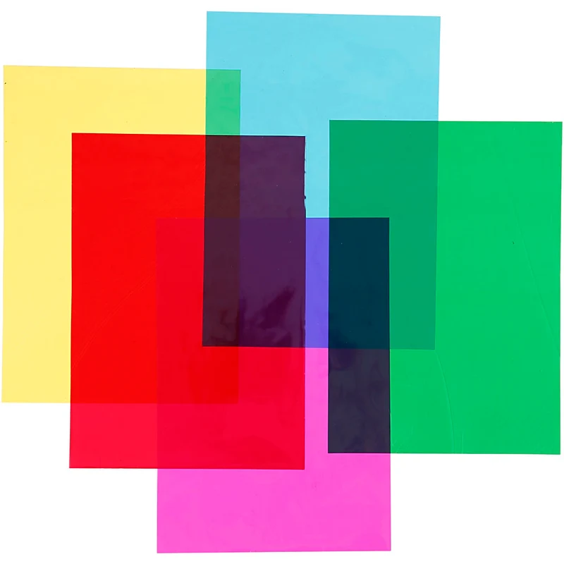 Cellophan, 210x297 mm, Sortierte Farben, 5x20Bl./ 1 Pck [HOB-24000]