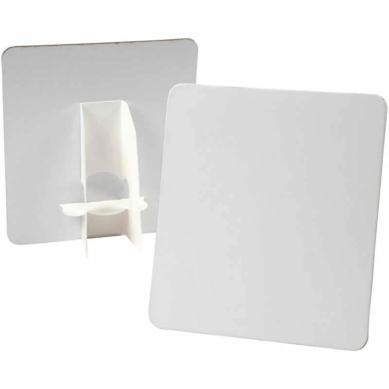 Dekoplatte, Größe 17x19 cm, Dicke 2 mm, Weiß, 5 Stk/ 1 Pck [HOB-23349]