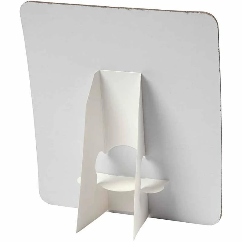 Dekoplatte, Größe 17x19 cm, Dicke 2 mm, Weiß, 5 Stk/ 1 Pck [HOB-23349]