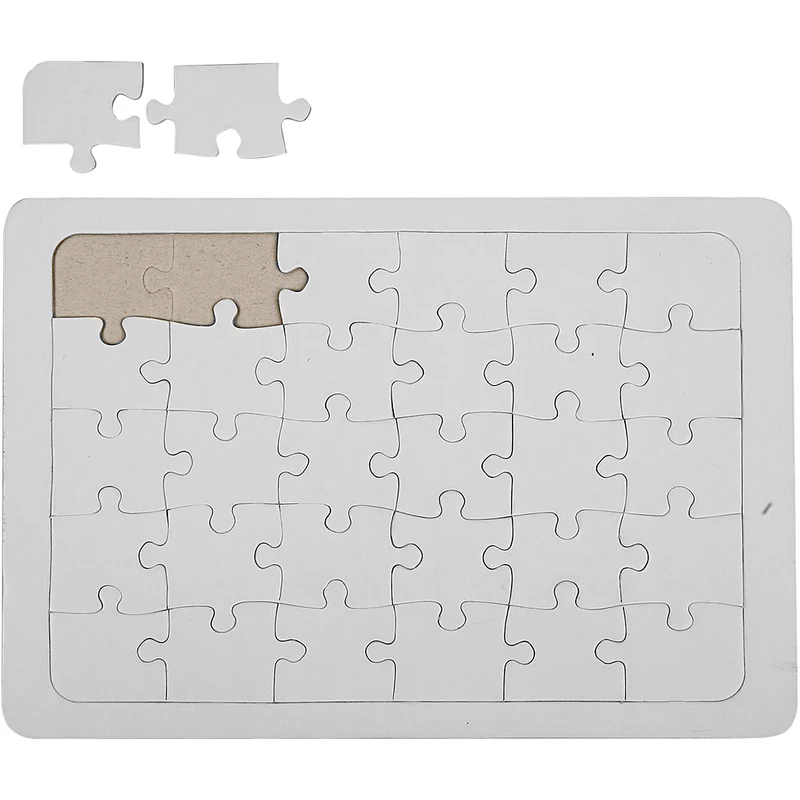 Puzzle, Größe 21x30 cm, Weiß, 10 Stk/ 1 Pck [HOB-23346]