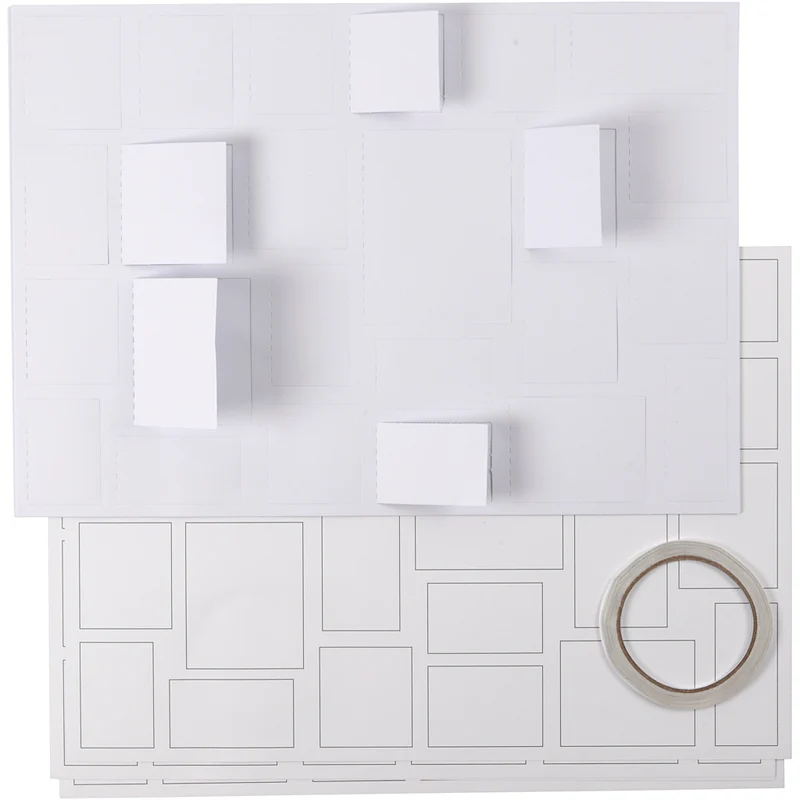 Adventskalender, Größe 30x42 cm, Weiß, 5 Stk/ 1 Pck [HOB-23343]