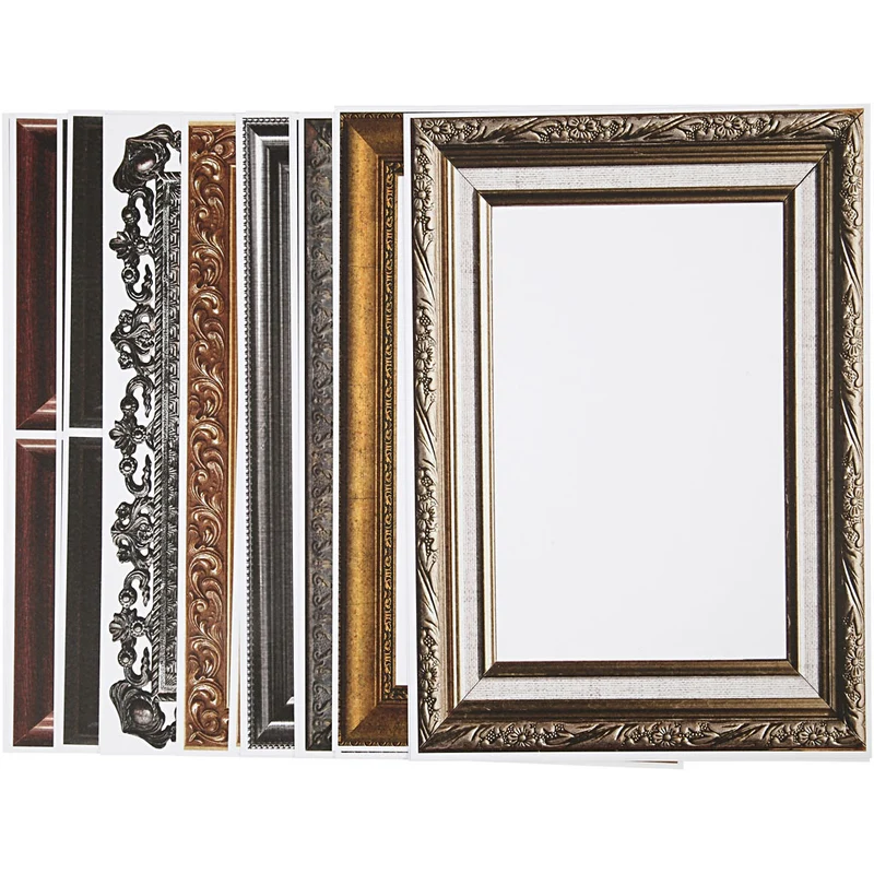 Rahmen, Größe 26,2x18,5 cm, Metallic-Farben, 16 Bl. sort./ 1 Pck [HOB-23328]