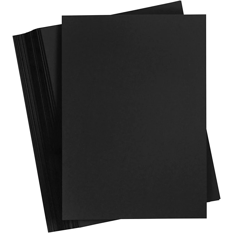 Karton, farbig, A3, Blatt 297x420 mm, 180 g, Schwarz, 100 Bl./ 1 Pck [HOB-21413]