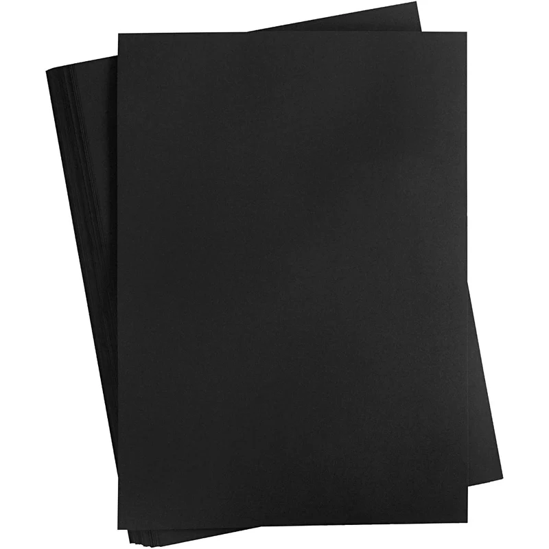 Karton, farbig, A2, Blatt 420x594 mm, 180 g, Schwarz, 100 Bl./ 1 Pck [HOB-21327]