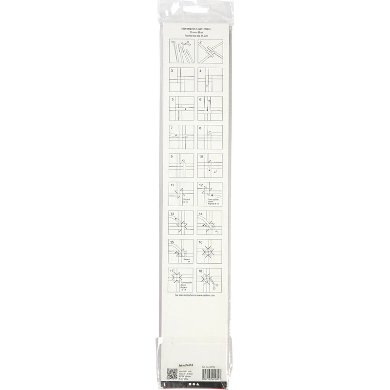 Papierstreifen für Sterne, L 73 cm, D 11,5 cm, B 25 mm, Rot, 100 Streifen/ 1 Pck [HOB-20718]